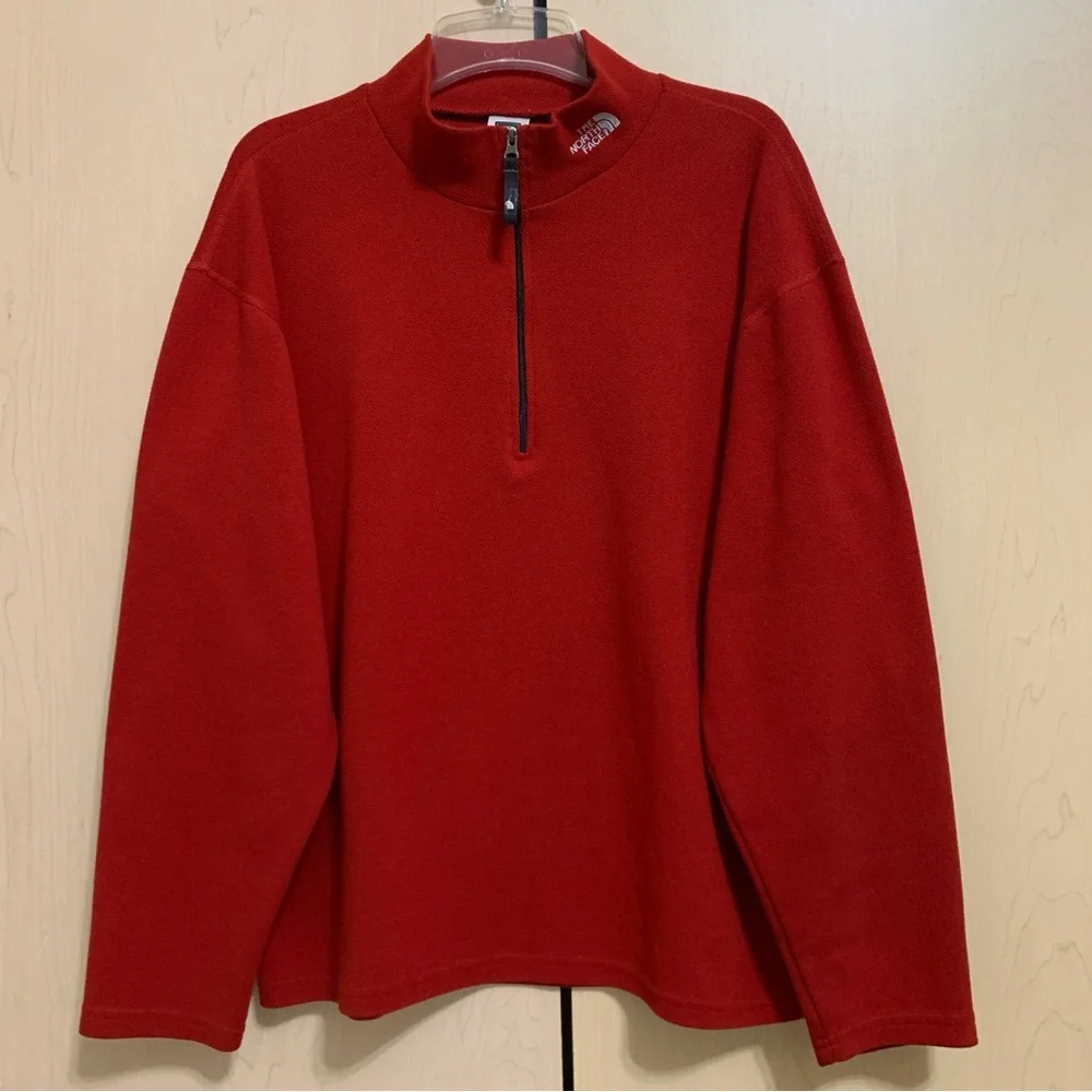 The North Face  Flight Series Sweater Men's‎ 1/4 Zip Long Sleeve Pullover Red L